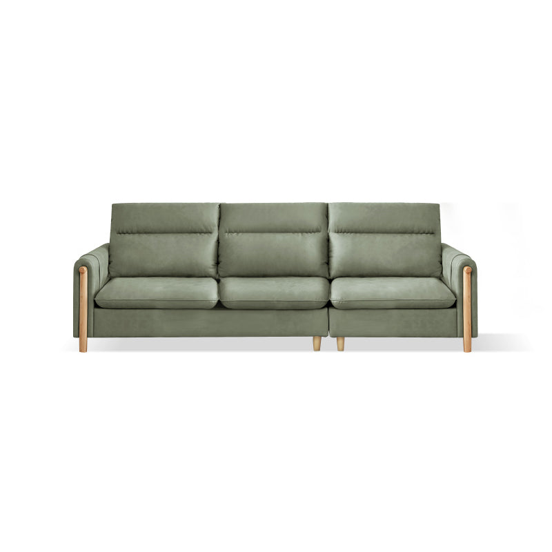 Storage Contemporary Sofa with Square Arm and Sewn Pillow Back
