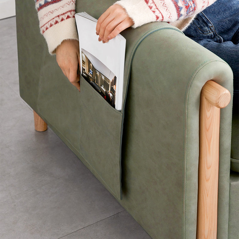 Storage Contemporary Sofa with Square Arm and Sewn Pillow Back