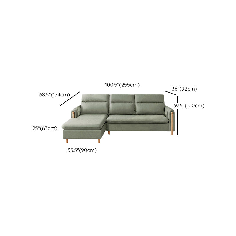 Storage Contemporary Sofa with Square Arm and Sewn Pillow Back