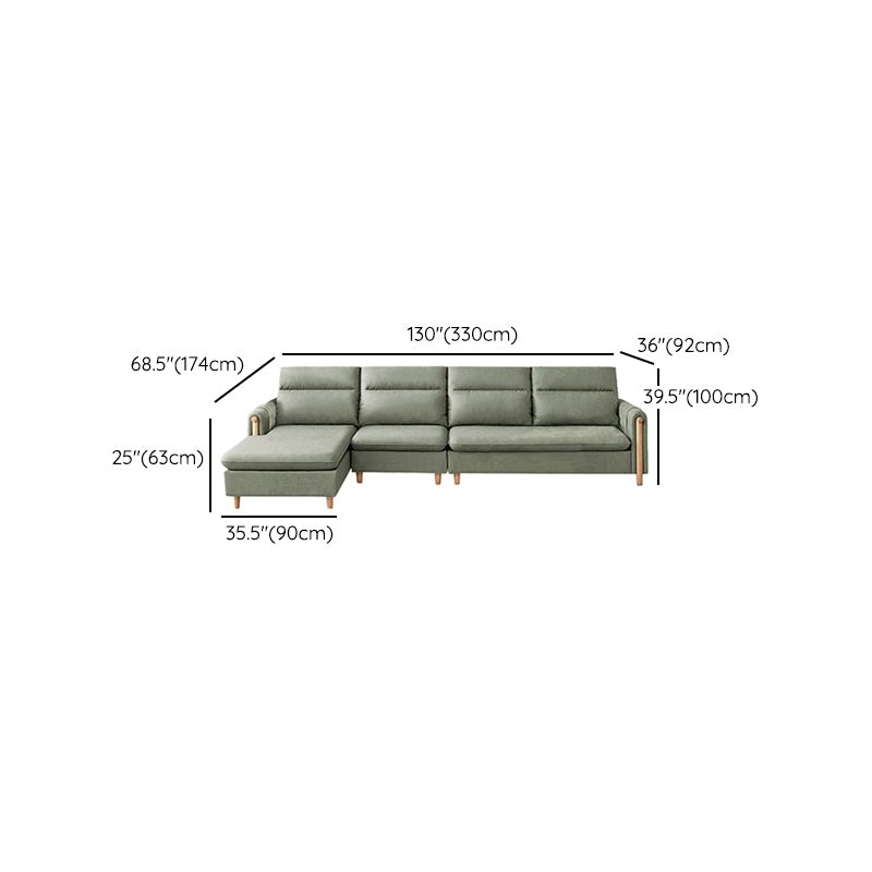 Storage Contemporary Sofa with Square Arm and Sewn Pillow Back