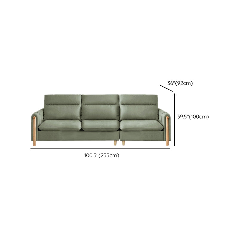 Storage Contemporary Sofa with Square Arm and Sewn Pillow Back