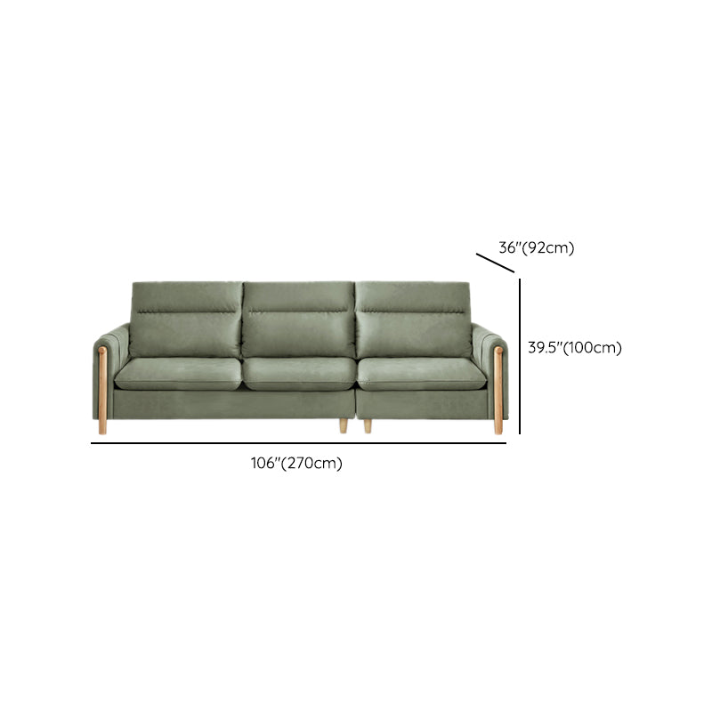 Storage Contemporary Sofa with Square Arm and Sewn Pillow Back