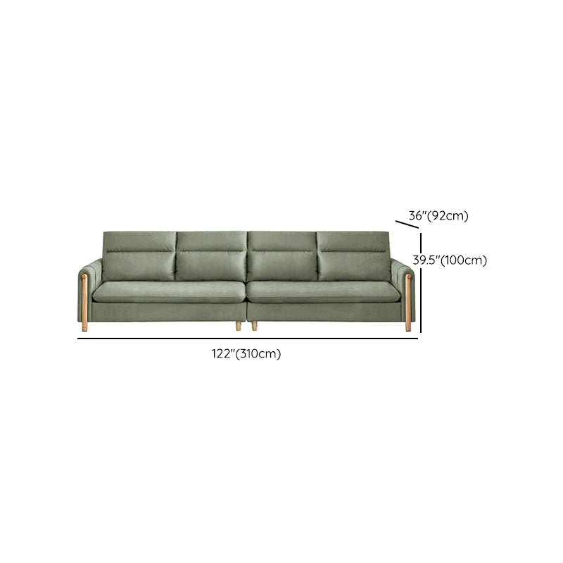 Storage Contemporary Sofa with Square Arm and Sewn Pillow Back