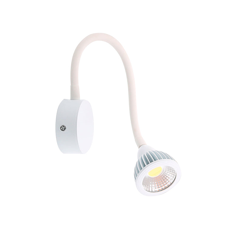 Dome Alluminio Alluminio Sconcetto Luce moderno LED LED Accensione a parete bianca regolabile con/senza interruttore, luce calda/bianca