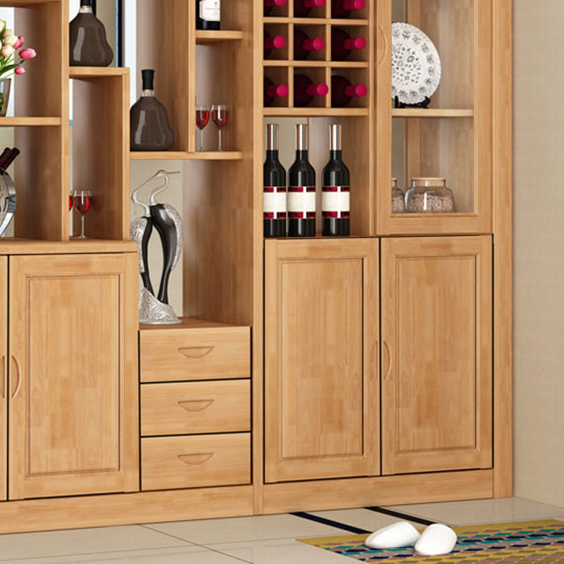 Contemporary Solid Wood 3-drawer Accent Cabinet with Door and Shelves
