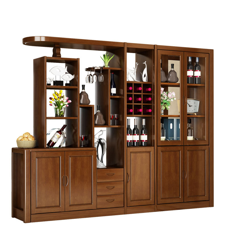 Contemporary Solid Wood 3-drawer Accent Cabinet with Door and Shelves