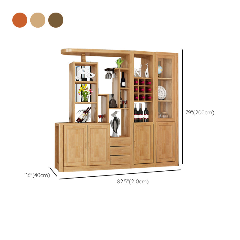 Contemporary Solid Wood 3-drawer Accent Cabinet with Door and Shelves
