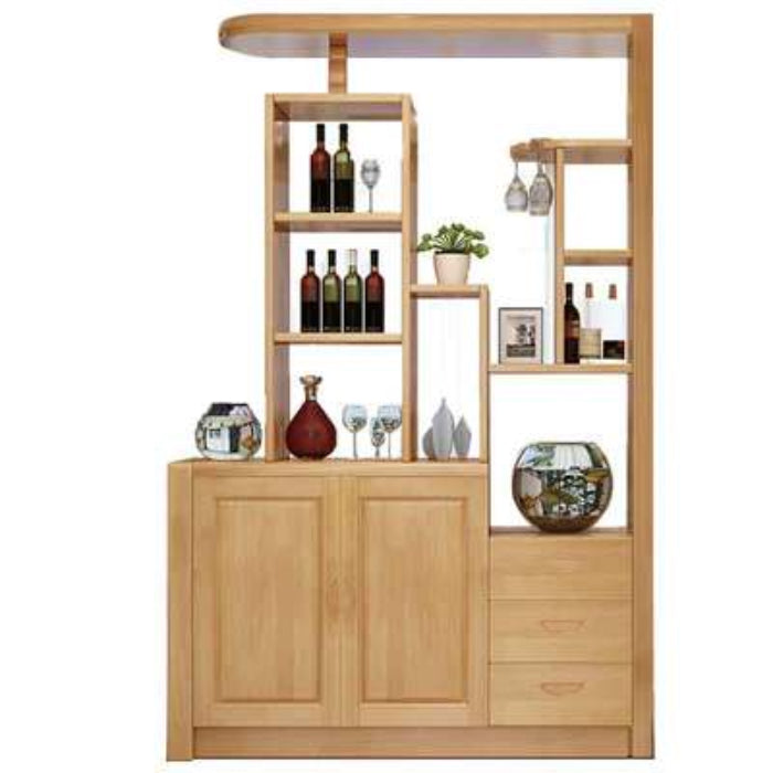 Solid Wood Modern 3-drawer Accent Cabinet with Doors and Shelves