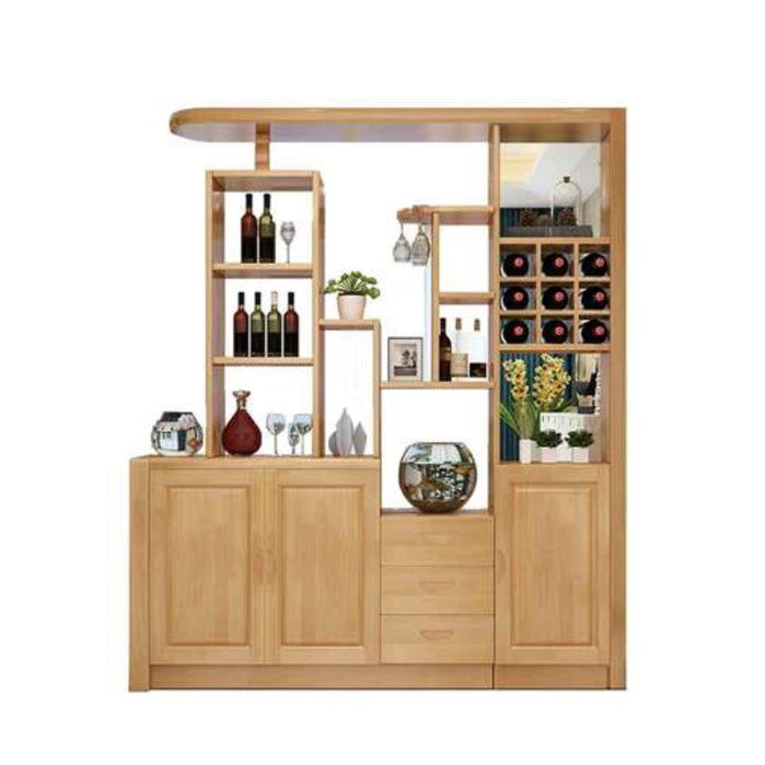 Solid Wood Modern 3-drawer Accent Cabinet with Doors and Shelves