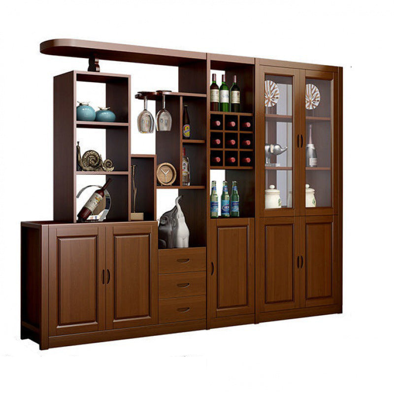 Solid Wood Modern 3-drawer Accent Cabinet with Doors and Shelves