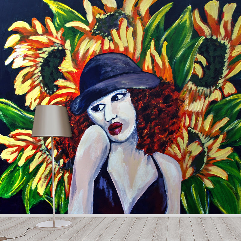 Illustration Pattern Mildew Wall Mural Horizontalt Portrait for Living Room