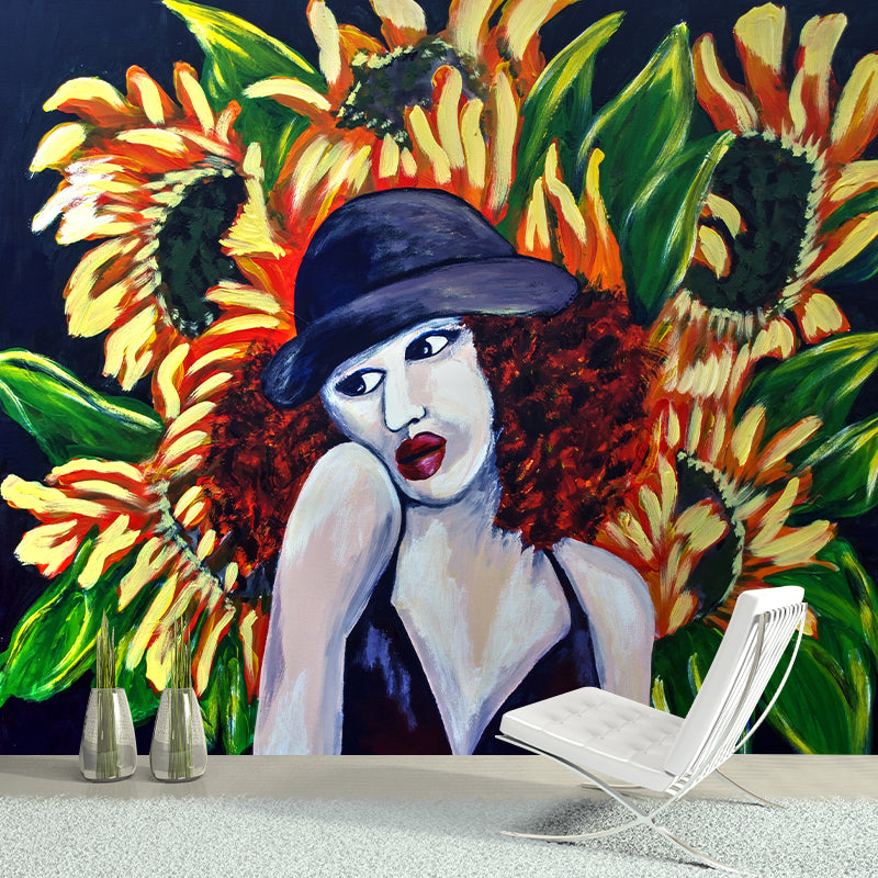 Illustration Pattern Mildew Wall Mural Horizontalt Portrait for Living Room