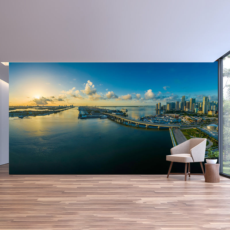 Cityscapes Pattern Mildew Wall Mural Photography Horizontalt for Living Room
