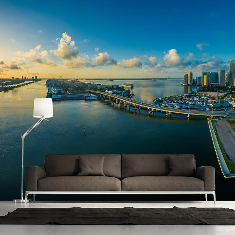 Cityscapes Pattern Mildew Wall Mural Photography Horizontalt for Living Room
