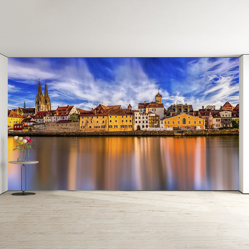 Cityscapes Pattern Mildew Wall Mural Photography Horizontalt for Living Room