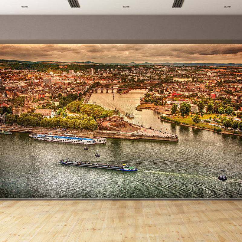 Cityscapes Pattern Mildew Wall Mural Photography Horizontalt for Living Room