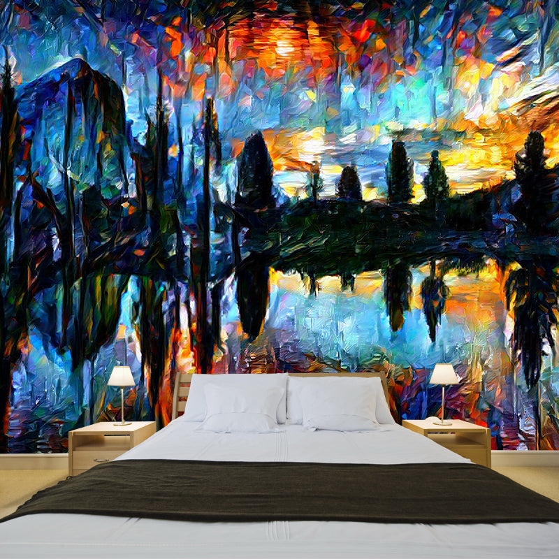 Art Abstract Illustration Pattern Mildew Wall Mural Horizontalt for Living Room