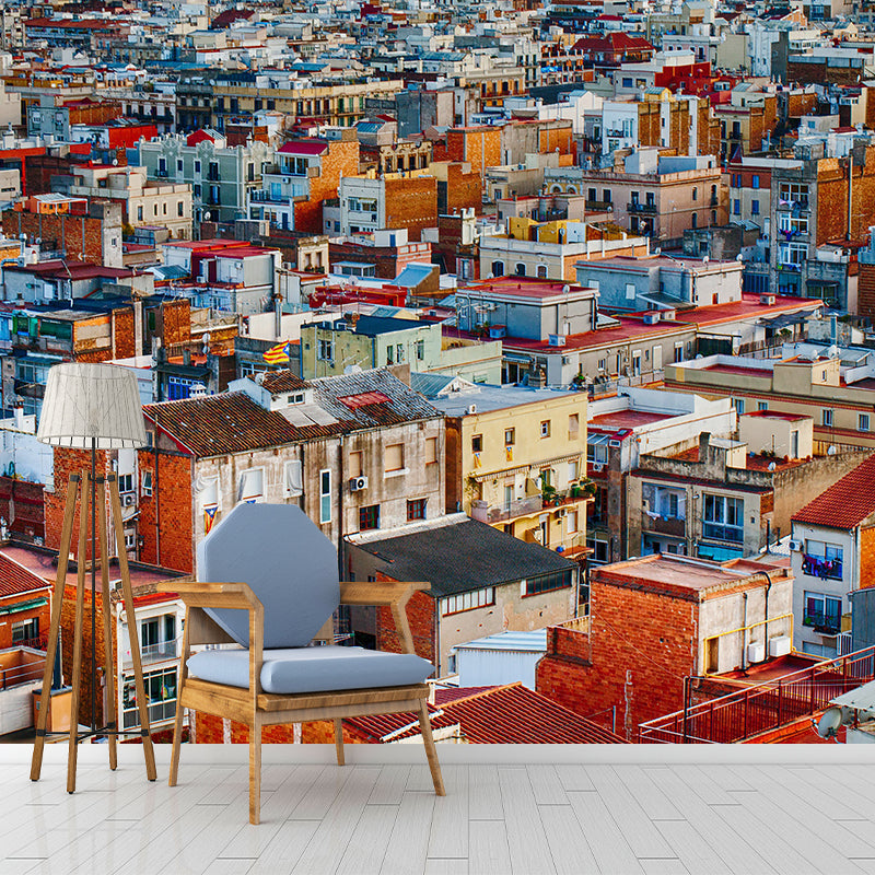 Photography Pattern Mildew Wall Mural Cityscapes Horizontalt for Living Room
