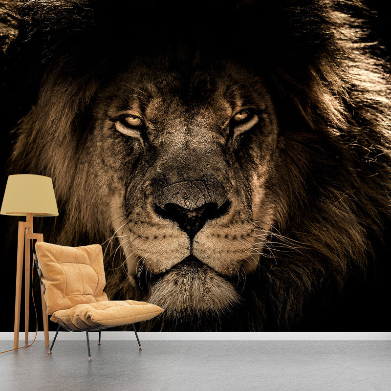Animal Photography Pattern Mildew Wall Mural Horizontalt for Living Room