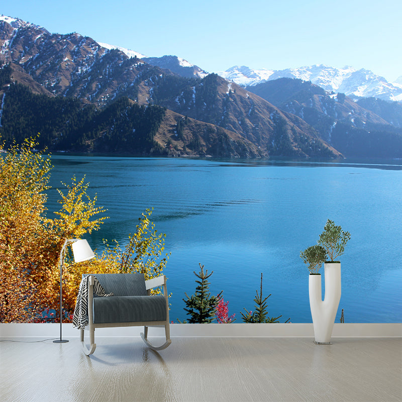 Photography Pattern Mildew Wall Mural  Lake Horizontalt for Living Room