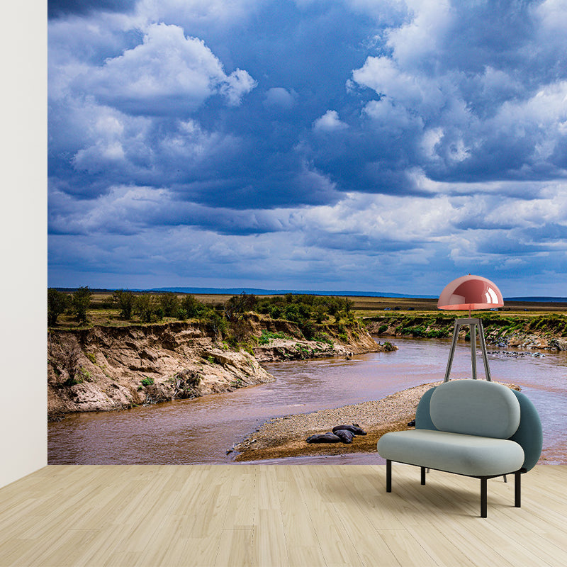 Photography Pattern Mildew Wall Mural Landscapes for Living Room