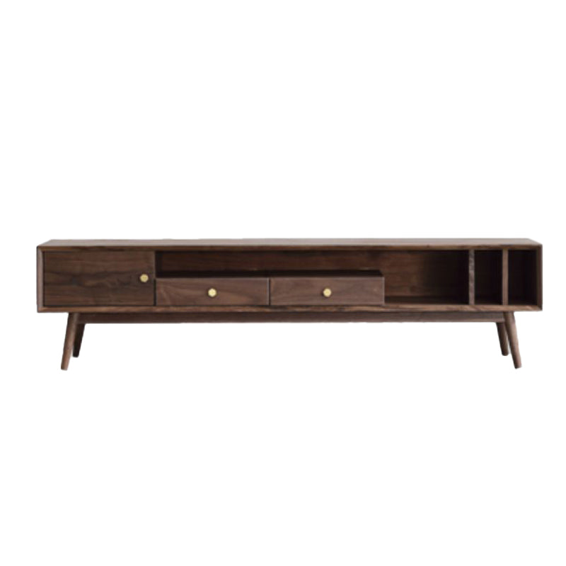 Mid-Century Modern Solid Wood 4 Legs Coffee Table with Drawer