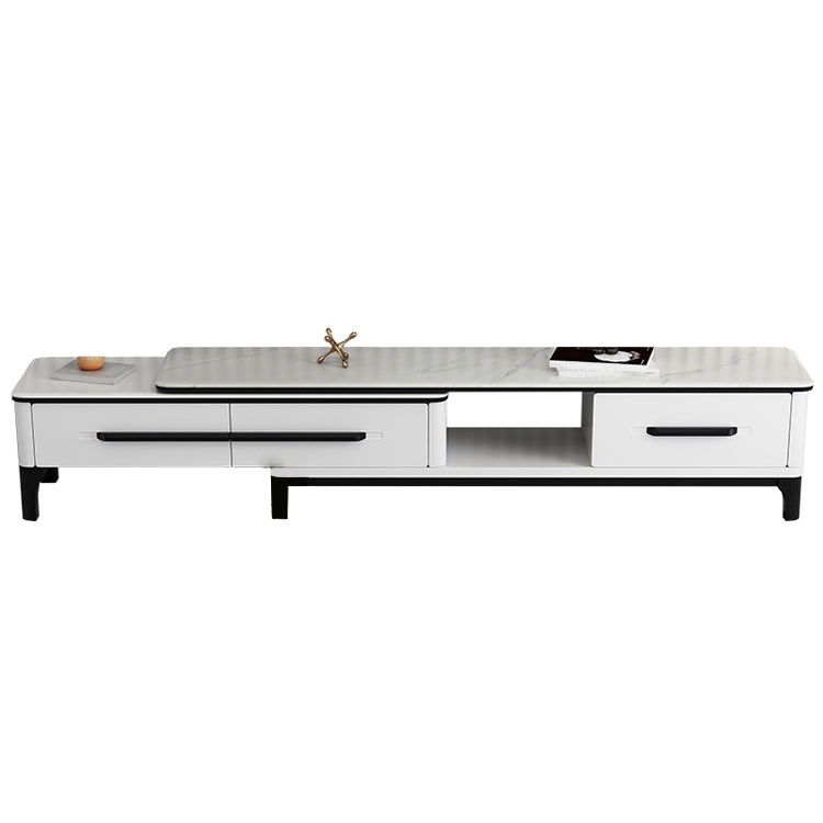 4 Legs Rectangle Contemporary Slate Single Coffee Or End Table with Drawers