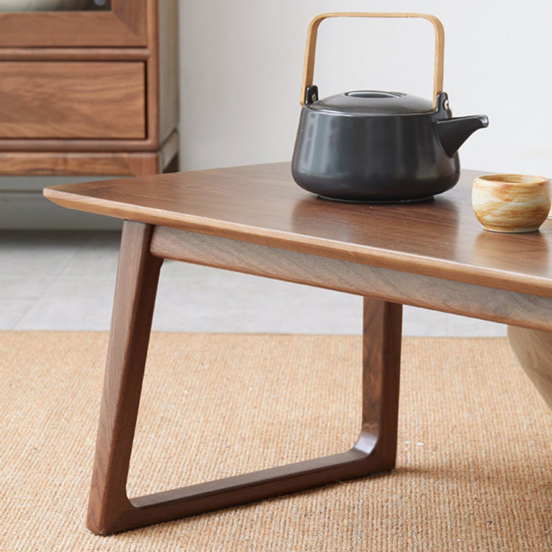 Sled Brown Solid Wood Rectangle Bedroom Modern 1 Coffee Table