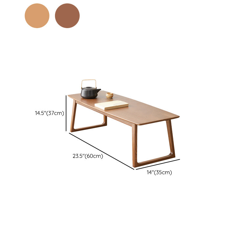 Sled Brown Solid Wood Rectangle Bedroom Modern 1 Coffee Table