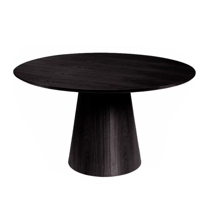 Solid Wood No Distressing Modern Pedestal Round Coffee Table