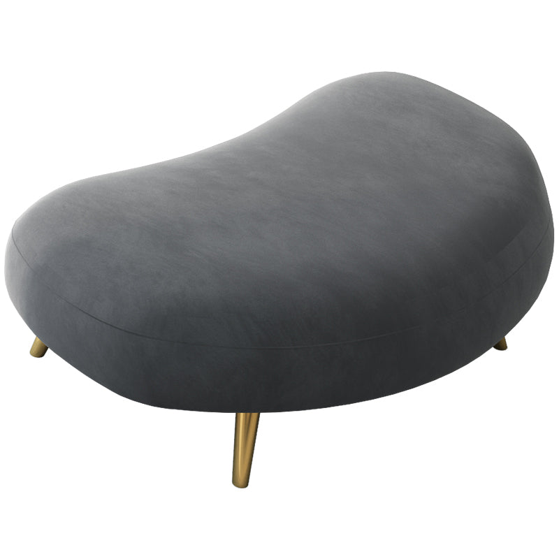 Contemporary Solid Color Sloped Arm Curved Sofa for Living Room