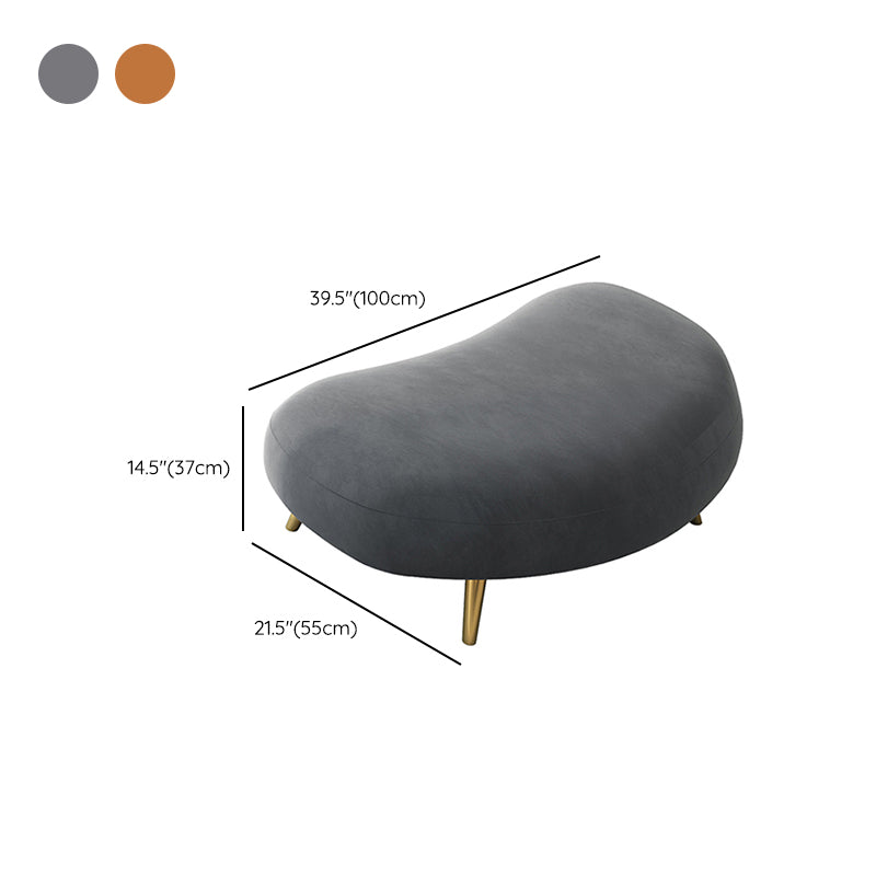 Contemporary Solid Color Sloped Arm Curved Sofa for Living Room