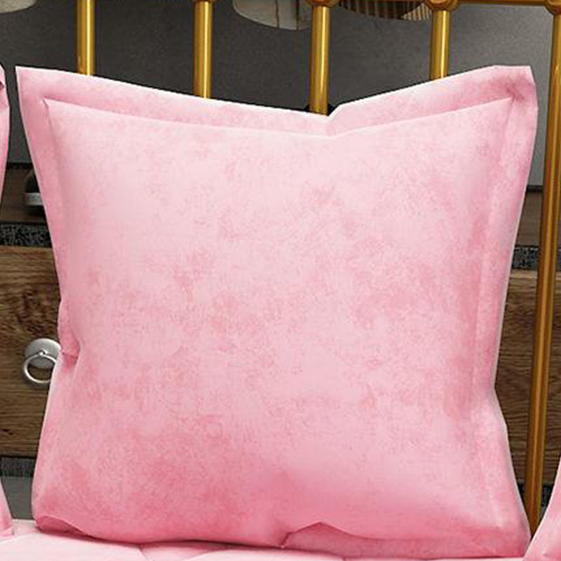 Industrial Solid Color Armless Sofa with Pillow Back For Living Room