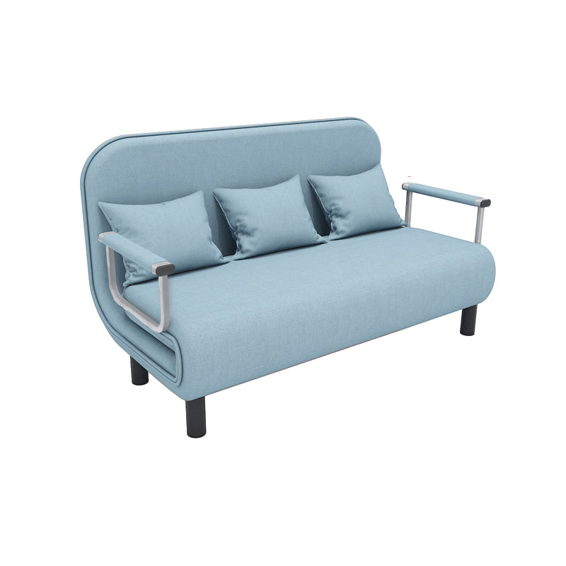 Removable Cushions Sleeper Sofa Contemporary Square Arms Sofa Bed
