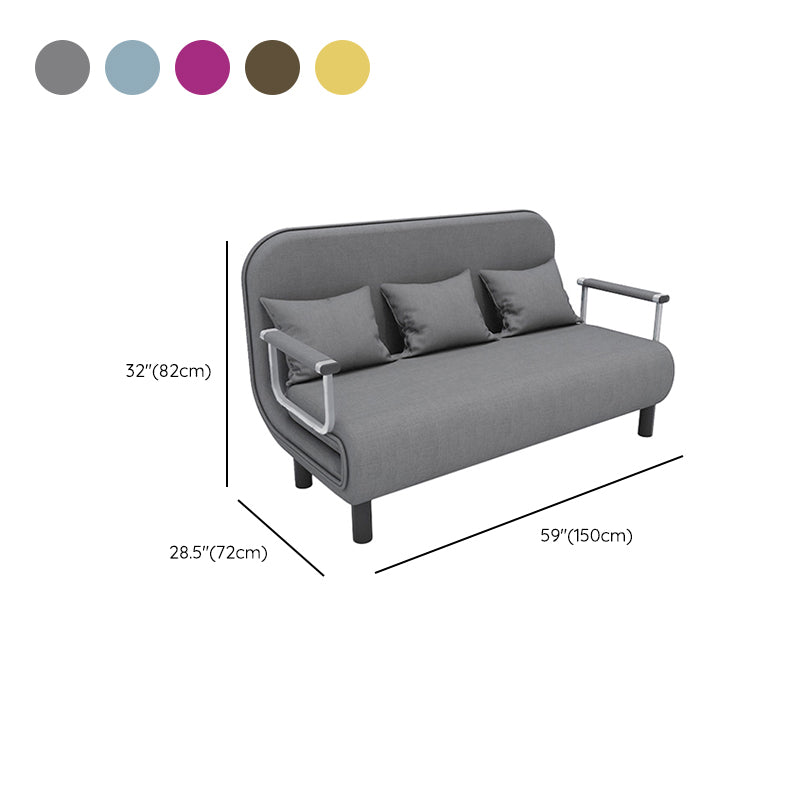 Removable Cushions Sleeper Sofa Contemporary Square Arms Sofa Bed
