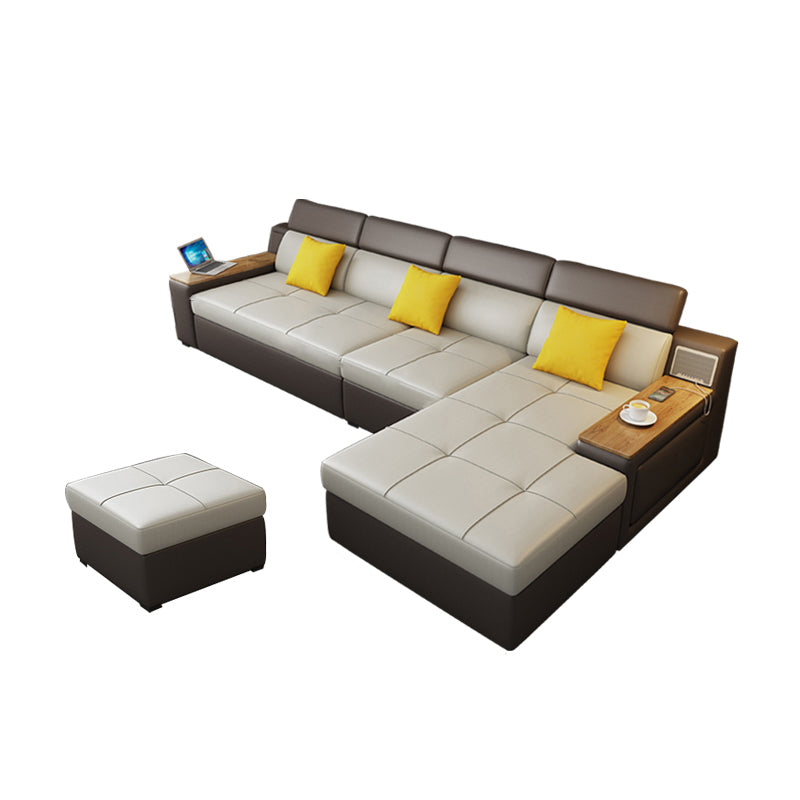 Contemporary Faux Leather Futon Sofa Square Armed Futon Sleeper Sofa