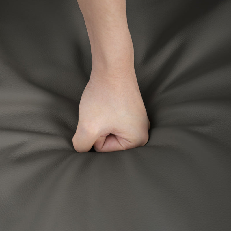 Modern Pillowed Back Cushions Black Sectional Flared Arm Chesterfield Sectional