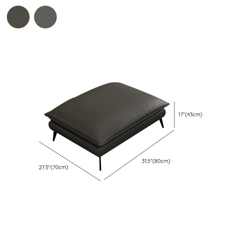 Modern Pillowed Back Cushions Black Sectional Flared Arm Chesterfield Sectional