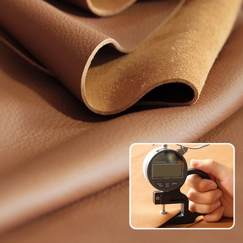 Modern Square Arm Sectional, Genuine Leather Sectional Couch in Black