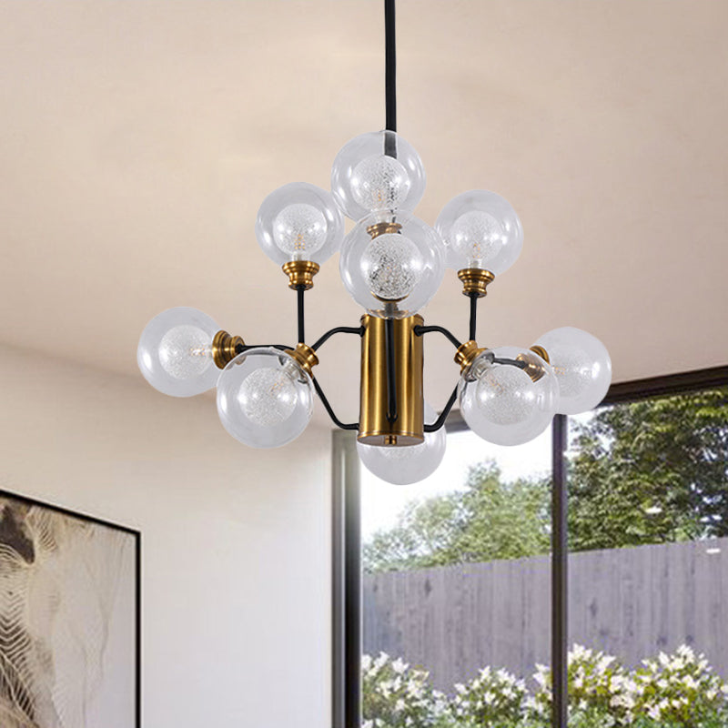 Modo Dining Table Pendant Light Metal Contemporary Chandelier in Gold & Black