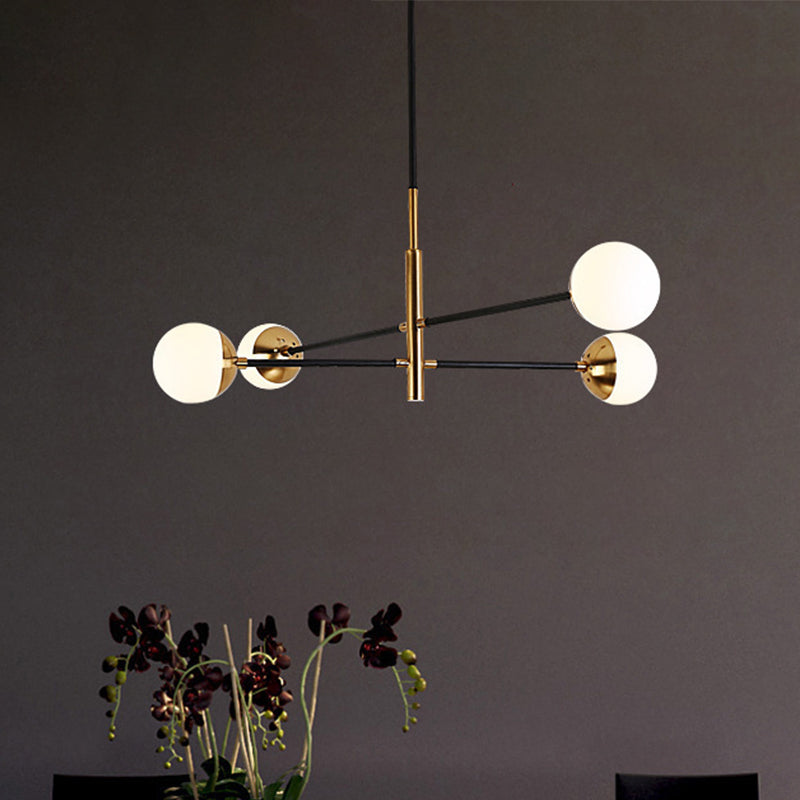 Lampadario impilato in metallo con soggiorno mOdo di vetro Luce a sospensione in stile semplice in oro