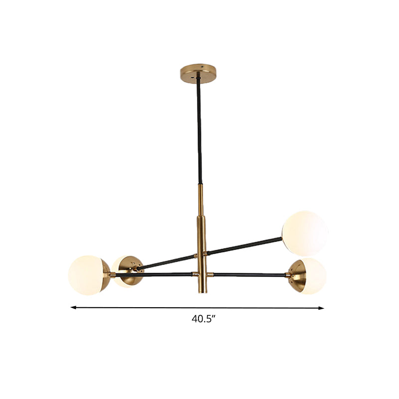 Lampadario impilato in metallo con soggiorno mOdo di vetro Luce a sospensione in stile semplice in oro