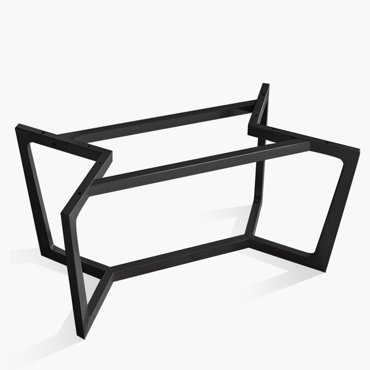 Simplicity Style Rectangle Marble Fixed Dinner Table with Trestle Base