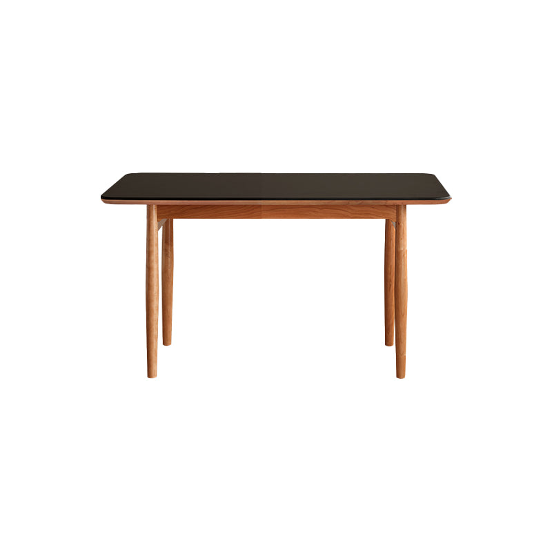 Simplicity Style Rectangle Stone Fixed Dinner Table with 4-foot