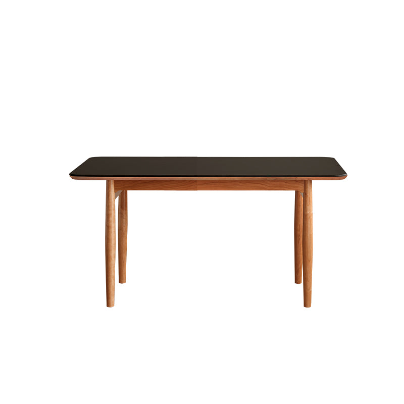 Simplicity Style Rectangle Stone Fixed Dinner Table with 4-foot