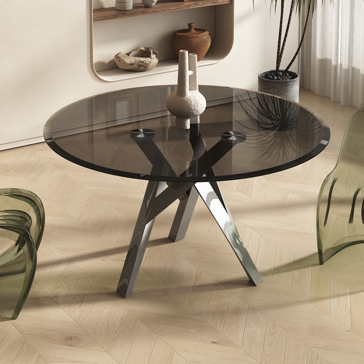 1/2/3 Piece Round Shape Tempered Glass Dining Room Furniture Set