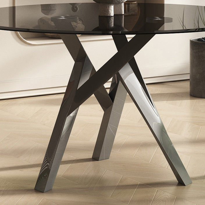 1/2/3 Piece Round Shape Tempered Glass Dining Room Furniture Set