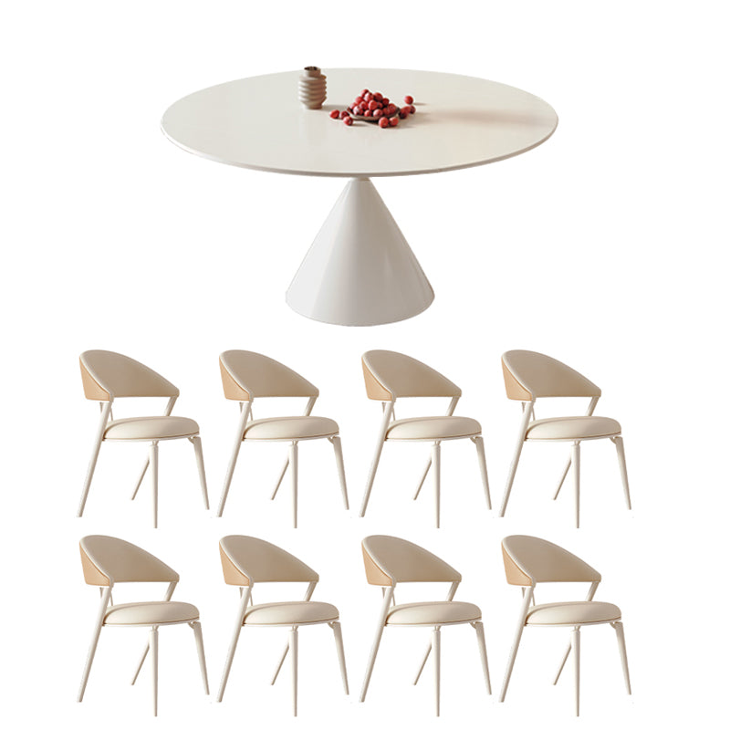 Contemporary Extendable Sintered Stone Top Dining Table with Chairs