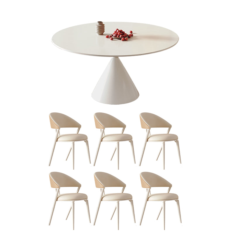 Contemporary Extendable Sintered Stone Top Dining Table with Chairs