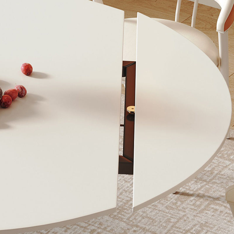 Contemporary Extendable Sintered Stone Top Dining Table with Chairs